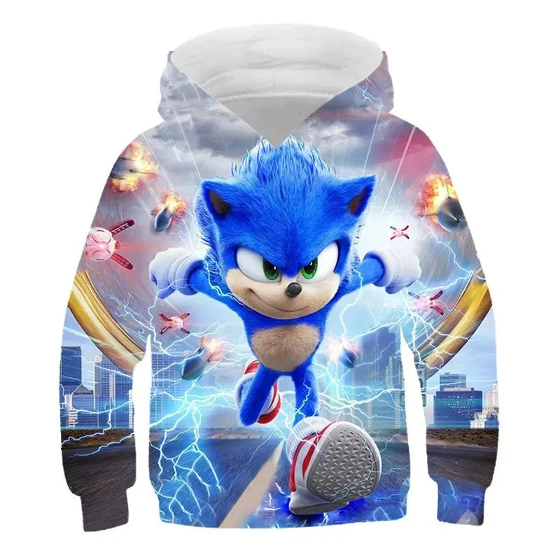 Hot Sale Kid 3D Printed Children's Clothing Kids  Hoodie Boys Girls 4-14Year Sweatshirt Cute Autumn Hoodies Sonic Pullover Coat