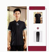 Hotel Attendant Work Clothes Short Sleeve Chinese Restaurant Waiter Uniform Top and Pants Set Catering Hotpot Workwear Wholesale