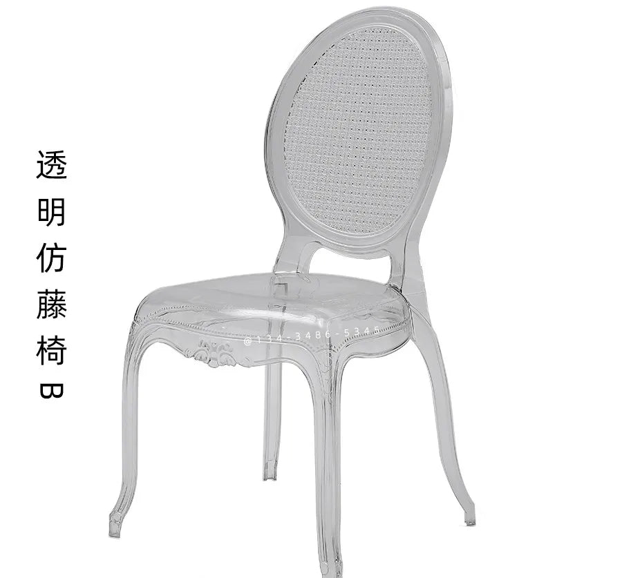 Hotel wedding hall wedding banquet hall transparent crystal chair acrylic pc plastic one bamboo Napoleon chair