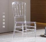 Hotel wedding hall wedding banquet hall transparent crystal chair acrylic pc plastic one bamboo Napoleon chair