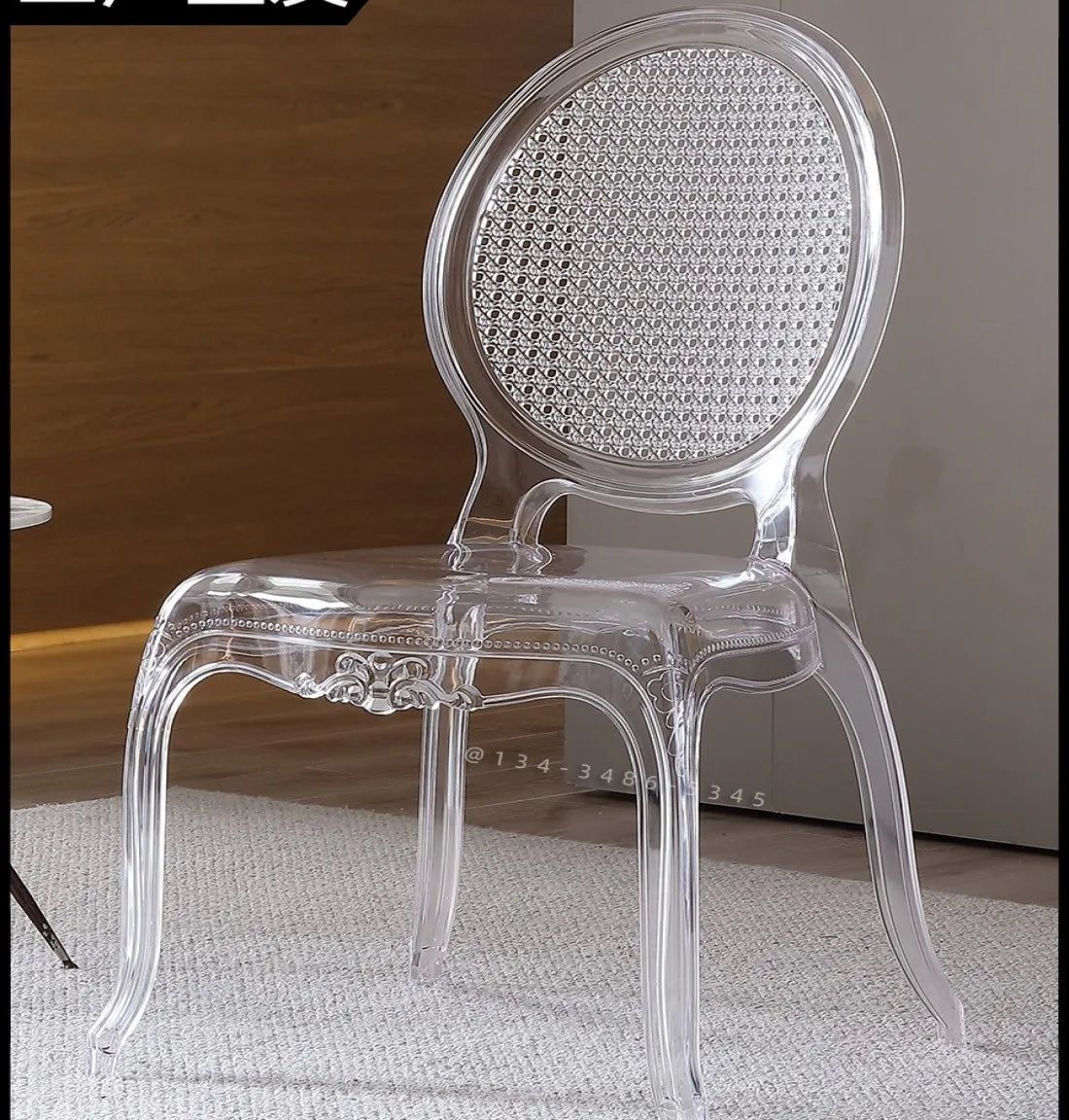 Hotel wedding hall wedding banquet hall transparent crystal chair acrylic pc plastic one bamboo Napoleon chair