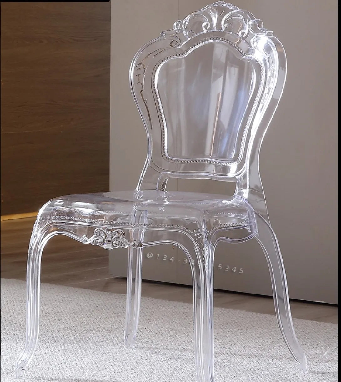 Hotel wedding hall wedding banquet hall transparent crystal chair acrylic pc plastic one bamboo Napoleon chair