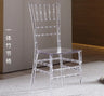 Hotel wedding hall wedding banquet hall transparent crystal chair acrylic pc plastic one bamboo Napoleon chair