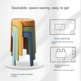 Household Portable Stackable Round Stool Simple Modern Windmill Stool Living Room Chair Dining Table Bench Plastic Stool