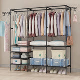 Household Simple Assembly Clothes Hanger Bedroom Coat Rack Multifunctional Organizer Storage Shelf Home Furniture