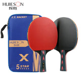 Huieson 2pc Ping Pong Rackets Set 5/6 Star Offensive Table Tennis Racket  with Fine Control