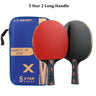 Huieson 2pc Ping Pong Rackets Set 5/6 Star Offensive Table Tennis Racket  with Fine Control