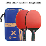 Huieson 2pc Ping Pong Rackets Set 5/6 Star Offensive Table Tennis Racket  with Fine Control