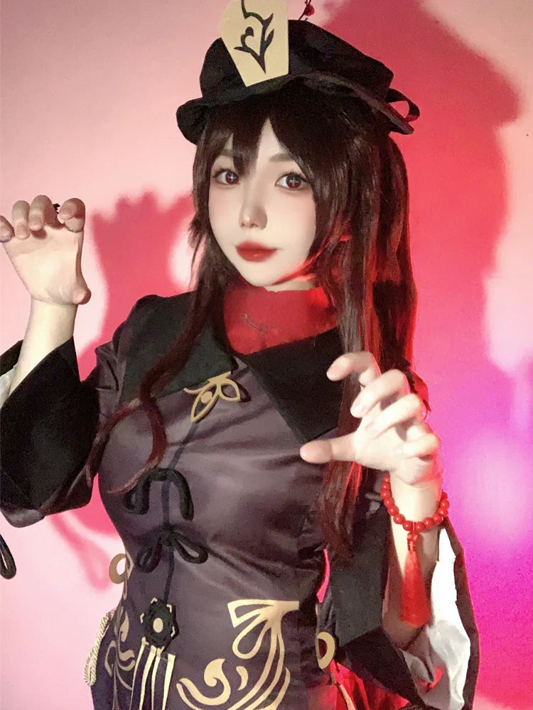 Hutao Cosplay Genshin Costume Impact Uniform Chinese Style Halloween Costumes for Women Game Hu Tao