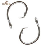 Hyaena 100pcs 39960 Stainless Steel Fishing Hooks Big Game Fish Tuna Circle Bait Fishhooks Size 8/0-15/0