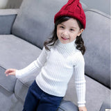 IENENS Girls Sweater Pullovers Winter Boys Warm Sweaters Tops 2-11 Years Baby Bottoming Shirt Kids Clothes