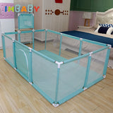 IMBABY Baby Playpen Single Door Baby Playground Basketball Football Baby Activity Fence Ball Pit Playpen for Children Park Balls