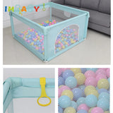 IMBABY Playpen For Children With Pull rings For Free Kids Fence Safety Barrier Balls Pit Baby Dry Pool Crawling Playground