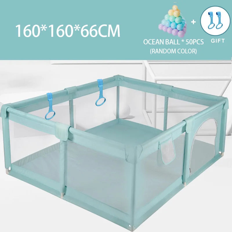 IMBABY Playpen For Children With Pull rings For Free Kids Fence Safety Barrier Balls Pit Baby Dry Pool Crawling Playground