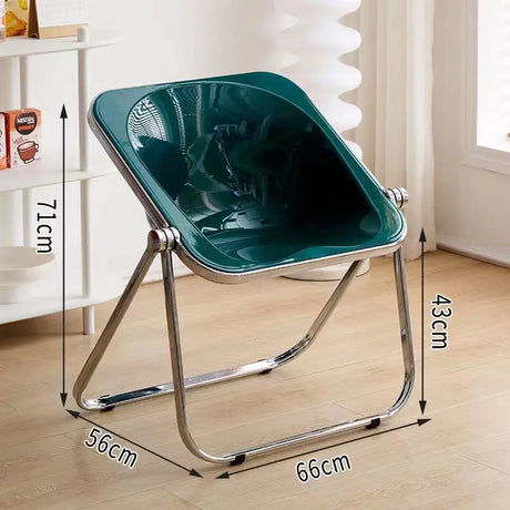 INS Style Folding Chair Korean Simple Creative Acrylic Chair Designer Leisure Chair Coffee Shop Dining Chair