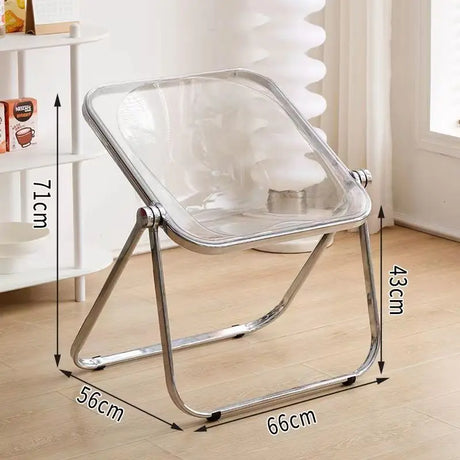 INS Style Folding Chair Korean Simple Creative Acrylic Chair Designer Leisure Chair Coffee Shop Dining Chair