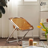 INS Style Folding Chair Korean Simple Creative Acrylic Chair Designer Leisure Chair Coffee Shop Dining Chair