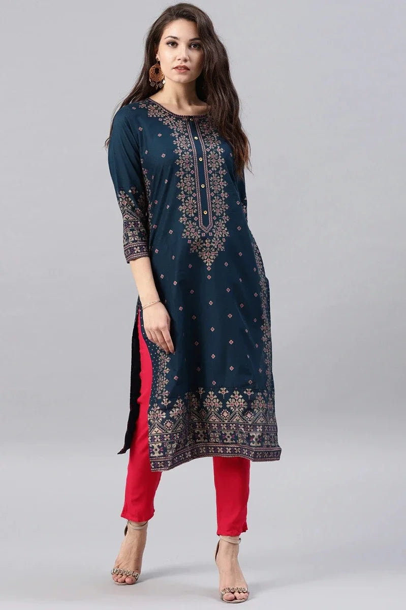 Indian Dress Kurtas for Women Spring Summer Cotton Printed Floral Ethnic Style Kurti Top South Asian Clothes