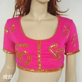 Indian Ethnic Readymade Saree Blouses Short Sleeve Crop Top Choli Modal Indian Clothes