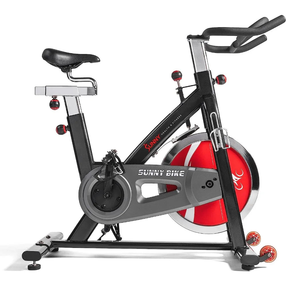 Indoor Cycling Exercise Bike with Heavy-Duty 49 LB Chrome Flywheel, Stationary Bike with Customizable Comfort with 275 LBS.