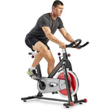 Indoor Cycling Exercise Bike with Heavy-Duty 49 LB Chrome Flywheel, Stationary Bike with Customizable Comfort with 275 LBS.