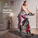 Indoor Cycling Exercise Bike with Heavy-Duty 49 LB Chrome Flywheel, Stationary Bike with Customizable Comfort with 275 LBS.