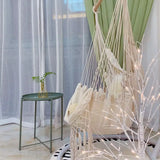 Indoor Outdoor Tassels Hammock Garden Patio White Cotton Swing Chair Bedroom Romantic Hanging Bed Beach Hammocks Chair