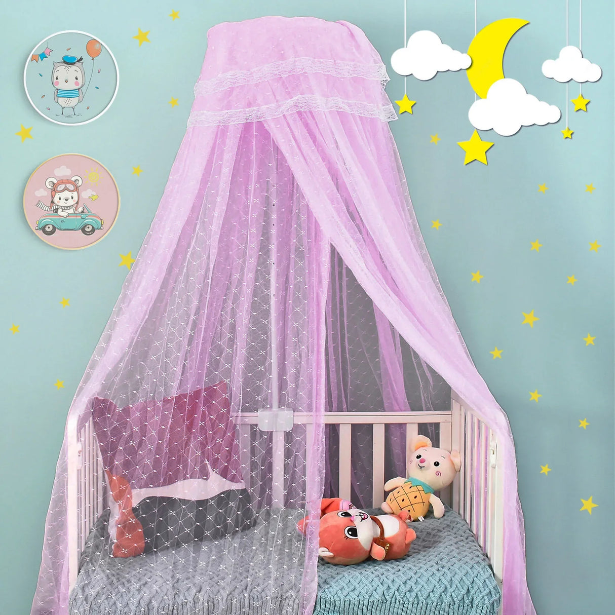 Infant Baby Bed Crib Netting Summer Baby Mosquito Net Newborn Repellent Tent Dome Hanging Tent Kids Cradle Canopy Room Decor