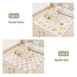 Infant Shining 2cm Foldable Baby Play Mat Cartoon Play Mat Puzzle Children's Mat Baby Room Thickened Crawling Pad Folding Mat