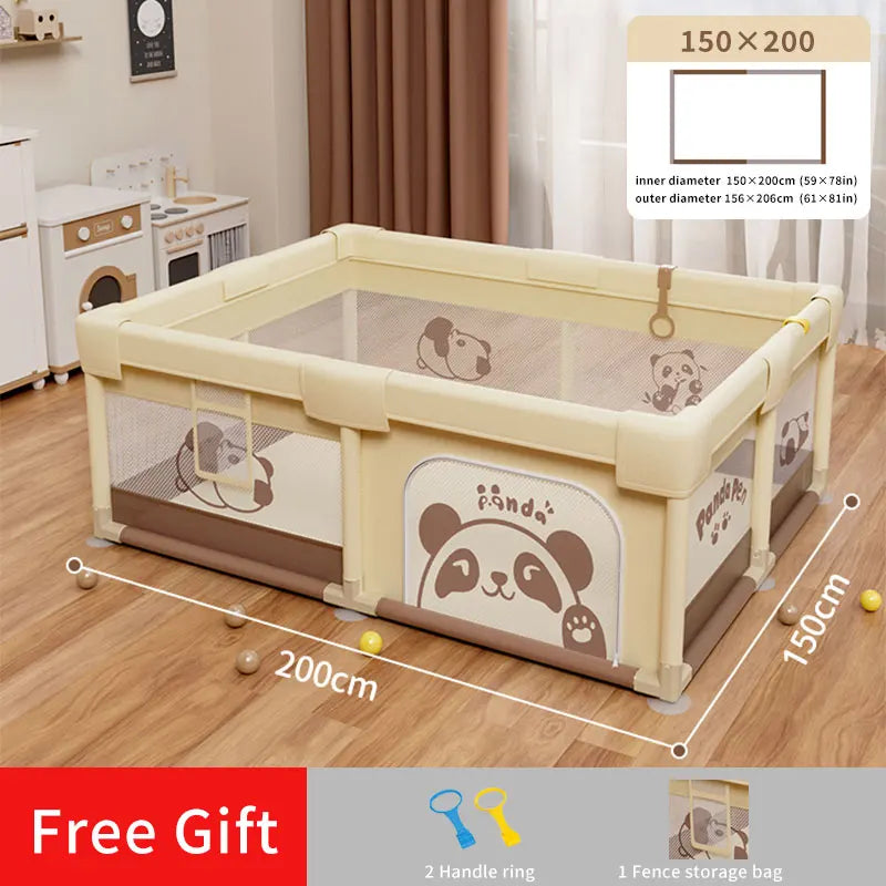 Infant Shining Children Playpen with Foam Protector Baby Safety Fence Kid Ball Pit Playpen for Babies Indoor Toy Baby Playground