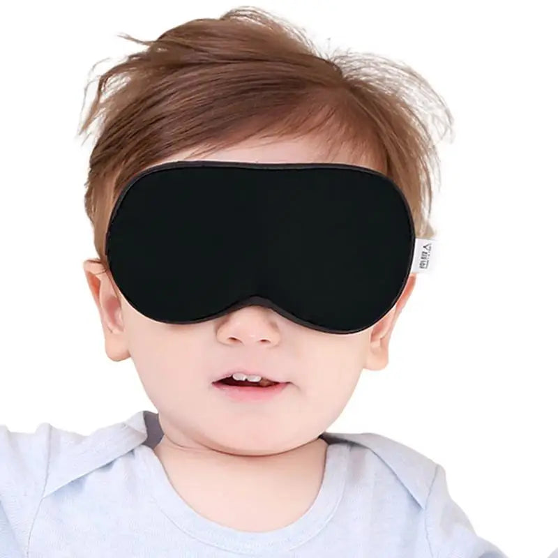 Infant Silk Eye Mask  Kids  Baby Sleep Eye Mask with Adjustable Strap Newborn Basking UV Protecting Smooth Shading Blindfold