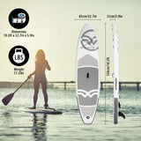 Inflatable Stand Up Paddle Board Non-Slip for All Skill Levels Surf Board with Air Pump Carry Bag Leash Standing Boat