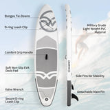 Inflatable Stand Up Paddle Board Non-Slip for All Skill Levels Surf Board with Air Pump Carry Bag Leash Standing Boat