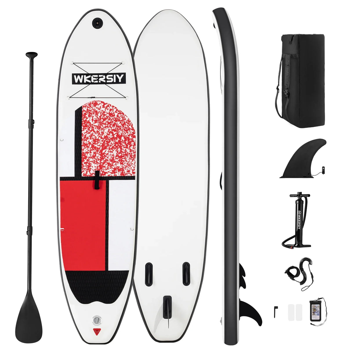 Inflatable Stand Up Paddleboard SUP Board 6 Inch Thick Sap Surfboard Set with Surf Fin Coiled Leash Inflator Carry Bag сап борд