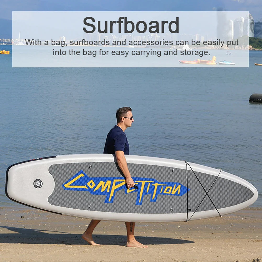 Inflatable Stand Up Paddleboard SUP Board 6 Inch Thick Sap Surfboard Set with Surf Fin Coiled Leash Inflator Carry Bag сап борд