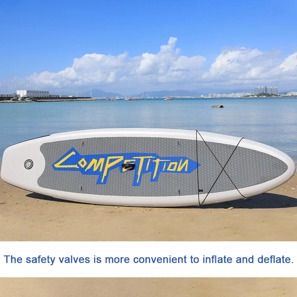 Inflatable Stand Up Paddleboard SUP Board 6 Inch Thick Sap Surfboard Set with Surf Fin Coiled Leash Inflator Carry Bag сап борд