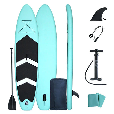 Inflatable Stand Up Paddleboard SUP Board 6 Inch Thick Surfboard Set with Surf Fin Coiled Leash Inflator Pump Carry Bag сап борд