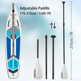 Inflatable Stand Up Paddleboard SUP Board 6 Inch Thick Surfboard Set with Surf Fin Coiled Leash Inflator Pump Carry Bag сап борд