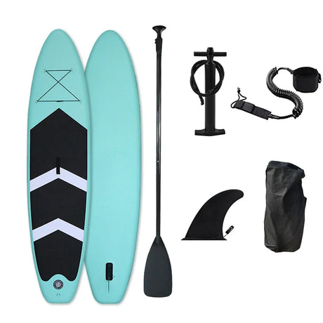 Inflatable Stand up Paddle Board Sup Surfboard Water Sport Kayak Surf Set with Paddle Board Tail Fin Foot Rope Inflator and Bag