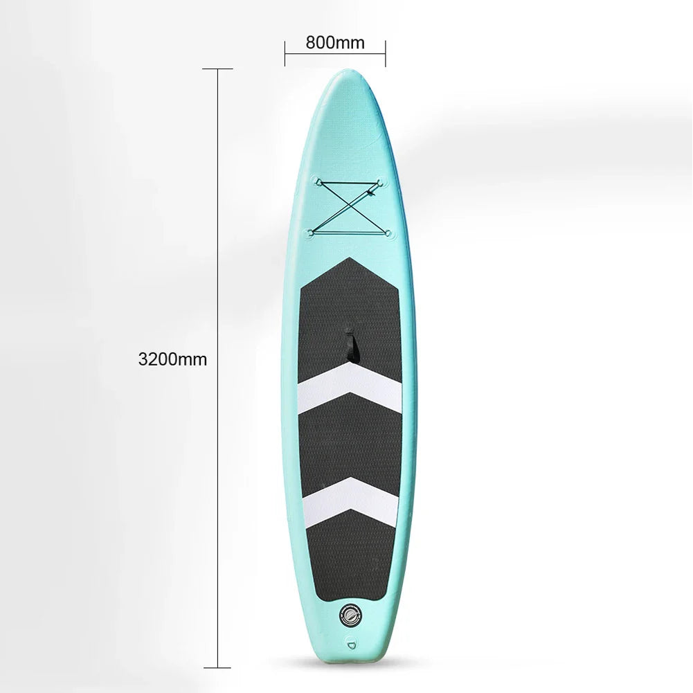 Inflatable Stand up Paddle Board Sup Surfboard Water Sport Kayak Surf Set with Paddle Board Tail Fin Foot Rope Inflator and Bag