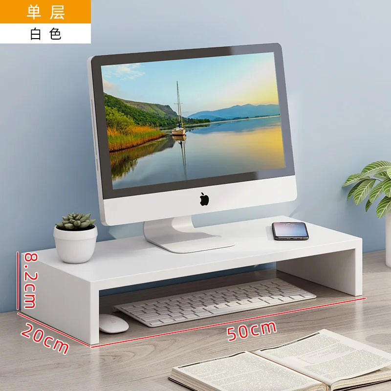 Ins Cute Desktop Computer Monitor Increase Rack Office Girl Heart  Organizer Bedroom Table Shelf Stationery Storage Supplies