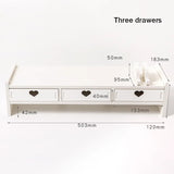 Ins Cute Desktop Computer Monitor Increase Rack Office Girl Heart  Organizer Bedroom Table Shelf Stationery Storage Supplies