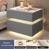 Intelligent Bedside Table With Light Bedroom Full Solid Wood Password Lock Bedside Storage Cabinet Led Light Wireless Charging