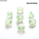 Iridescent Glitter Polyhedral Dice Set D4 D6 D8 D10 D% D12 D20 For Board Game