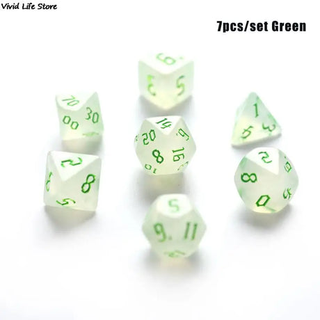 Iridescent Glitter Polyhedral Dice Set D4 D6 D8 D10 D% D12 D20 For Board Game