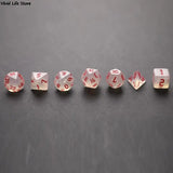 Iridescent Glitter Polyhedral Dice Set D4 D6 D8 D10 D% D12 D20 For Board Game