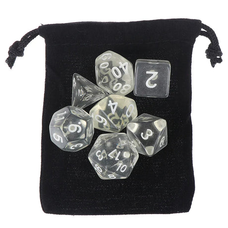 Iridescent Glitter Polyhedral Dice Set D4 D6 D8 D10 D% D12 D20 For Board Game