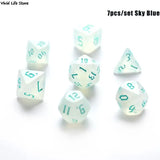 Iridescent Glitter Polyhedral Dice Set D4 D6 D8 D10 D% D12 D20 For Board Game