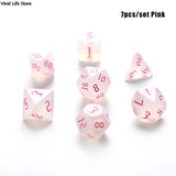 Iridescent Glitter Polyhedral Dice Set D4 D6 D8 D10 D% D12 D20 For Board Game