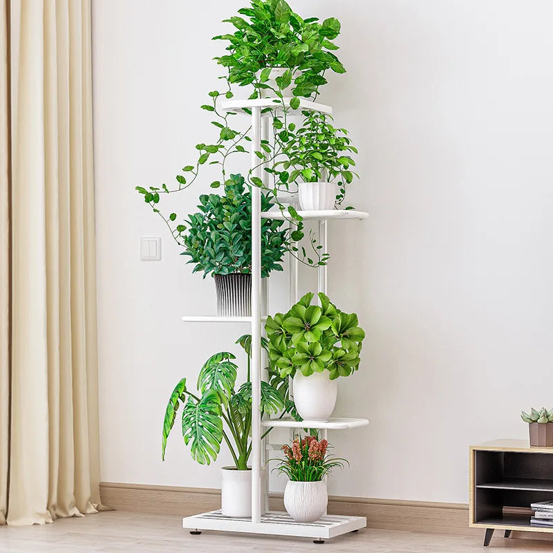 Iron Shelves For Plant Multi-Storey Floor-To-Ceiling Balcony Pot Plant Stand Flower Rack Living Room Lobby Display Flower Stand